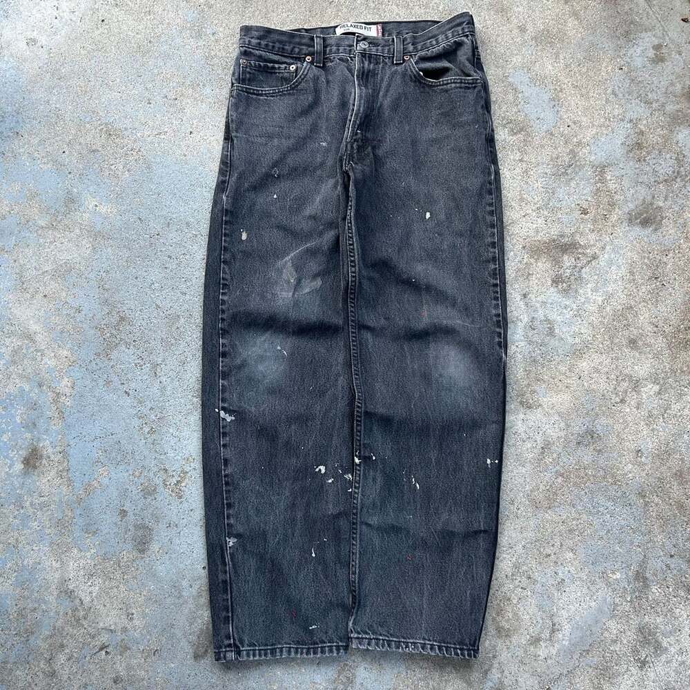 Vintage Levi's Distressed Black Jeans Denim Workwear